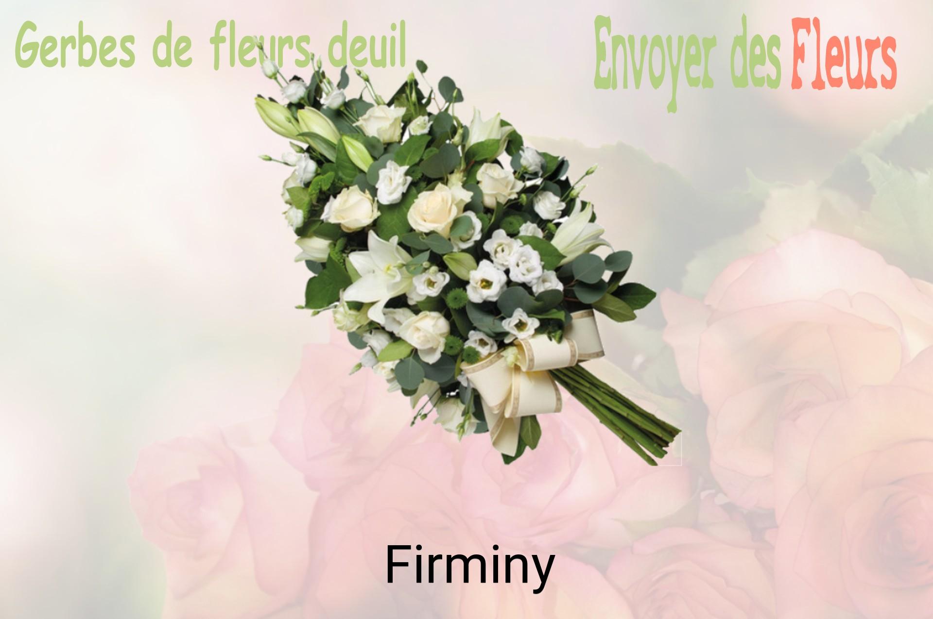 Gerbe de fleurs de deuil livrée à Firminy